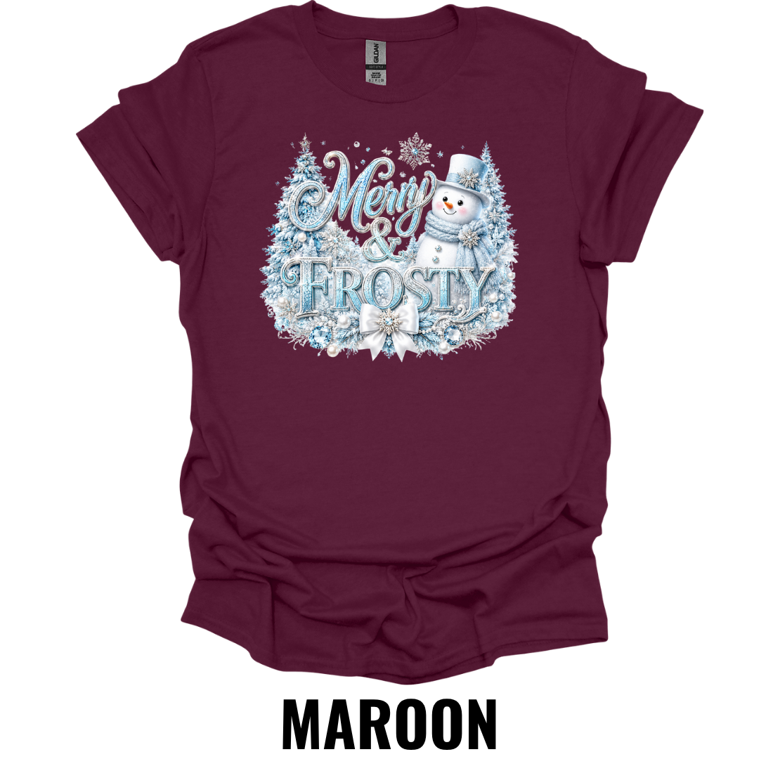 Merry Frosty T-Shirt – Vintage Snowman Christmas Tee
