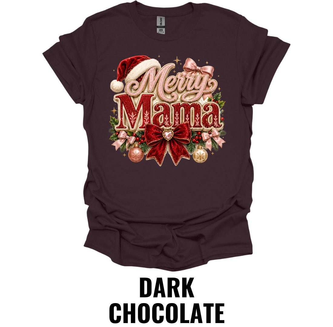 Merry Mama T-Shirt – Festive Christmas Graphic Tee