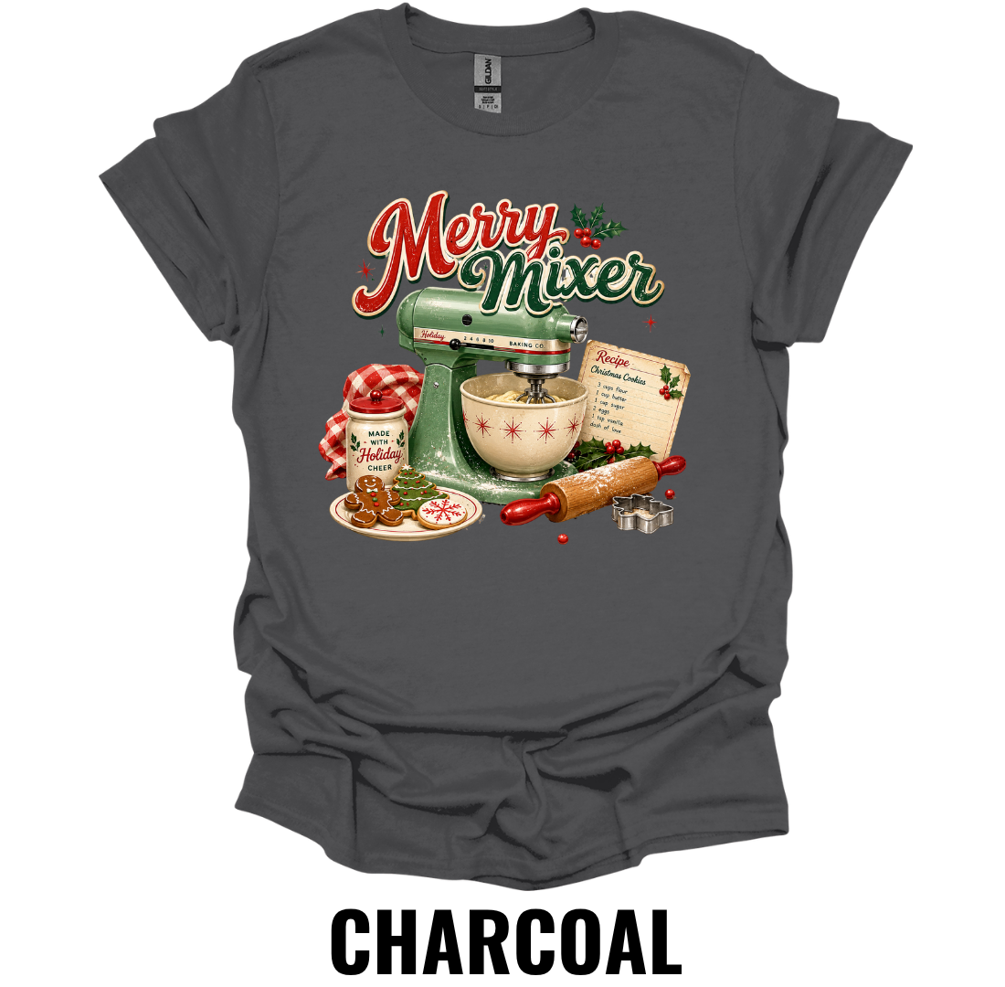Merry Mixer T-Shirt – Funny Christmas Baking Tee