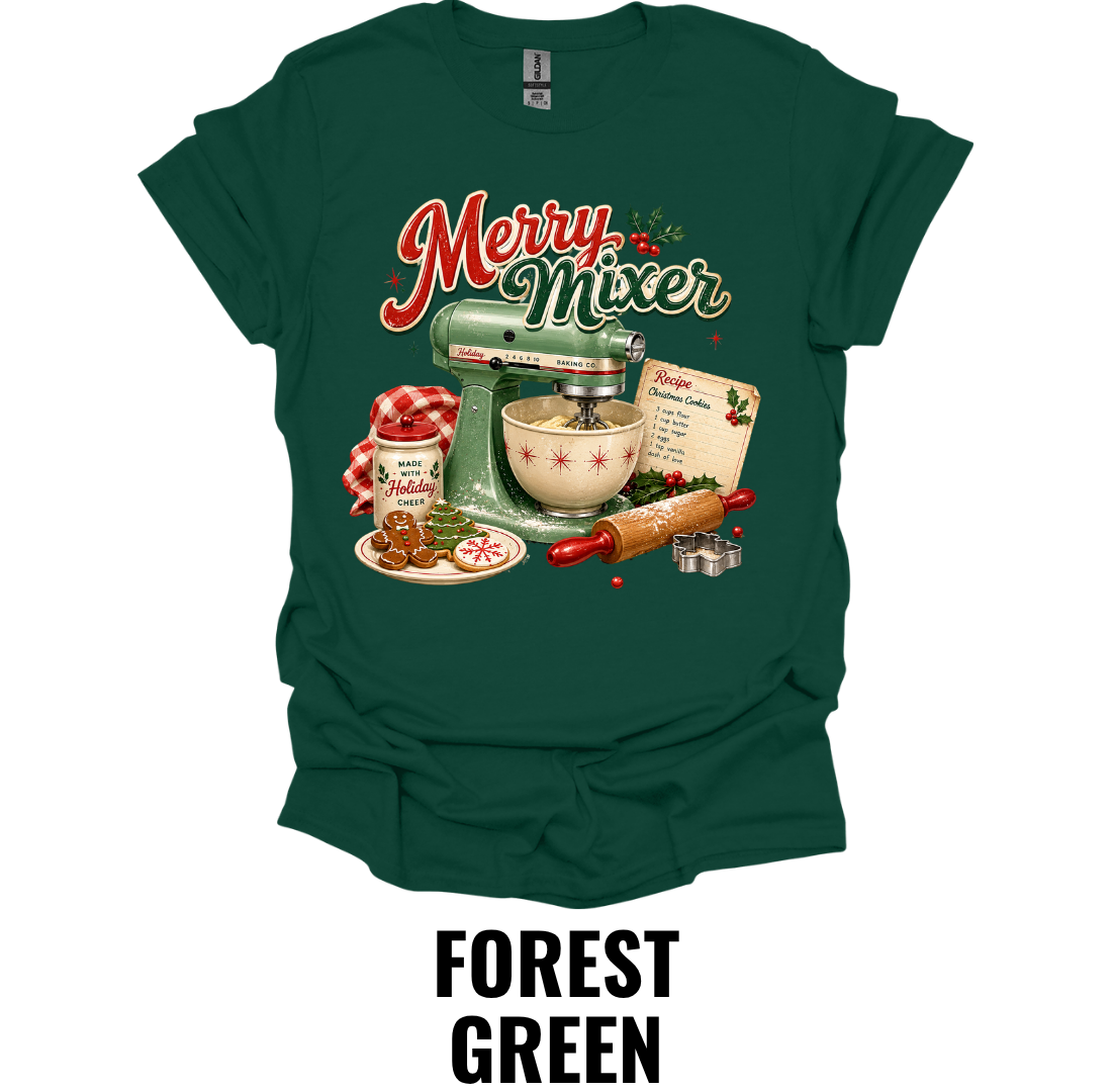 Merry Mixer T-Shirt – Funny Christmas Baking Tee