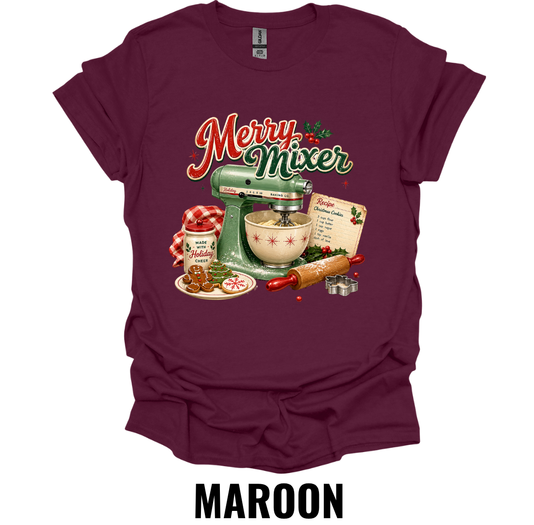 Merry Mixer T-Shirt – Funny Christmas Baking Tee