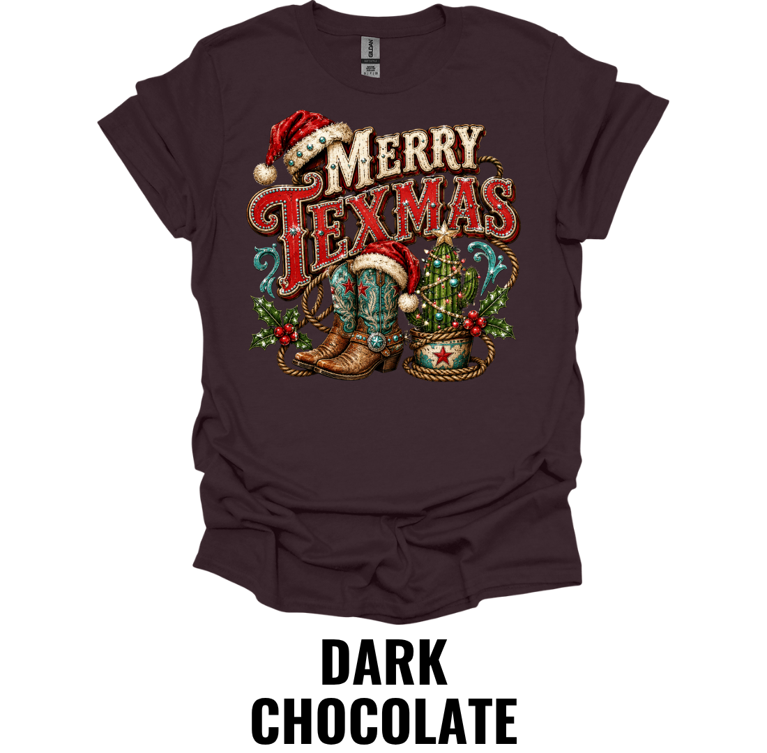 Merry Texmas T-Shirt – Western Christmas Cowboy Tee