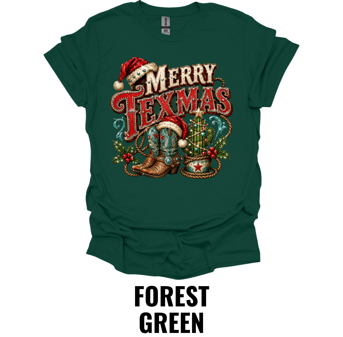 Merry Texmas T-Shirt – Western Christmas Cowboy Tee