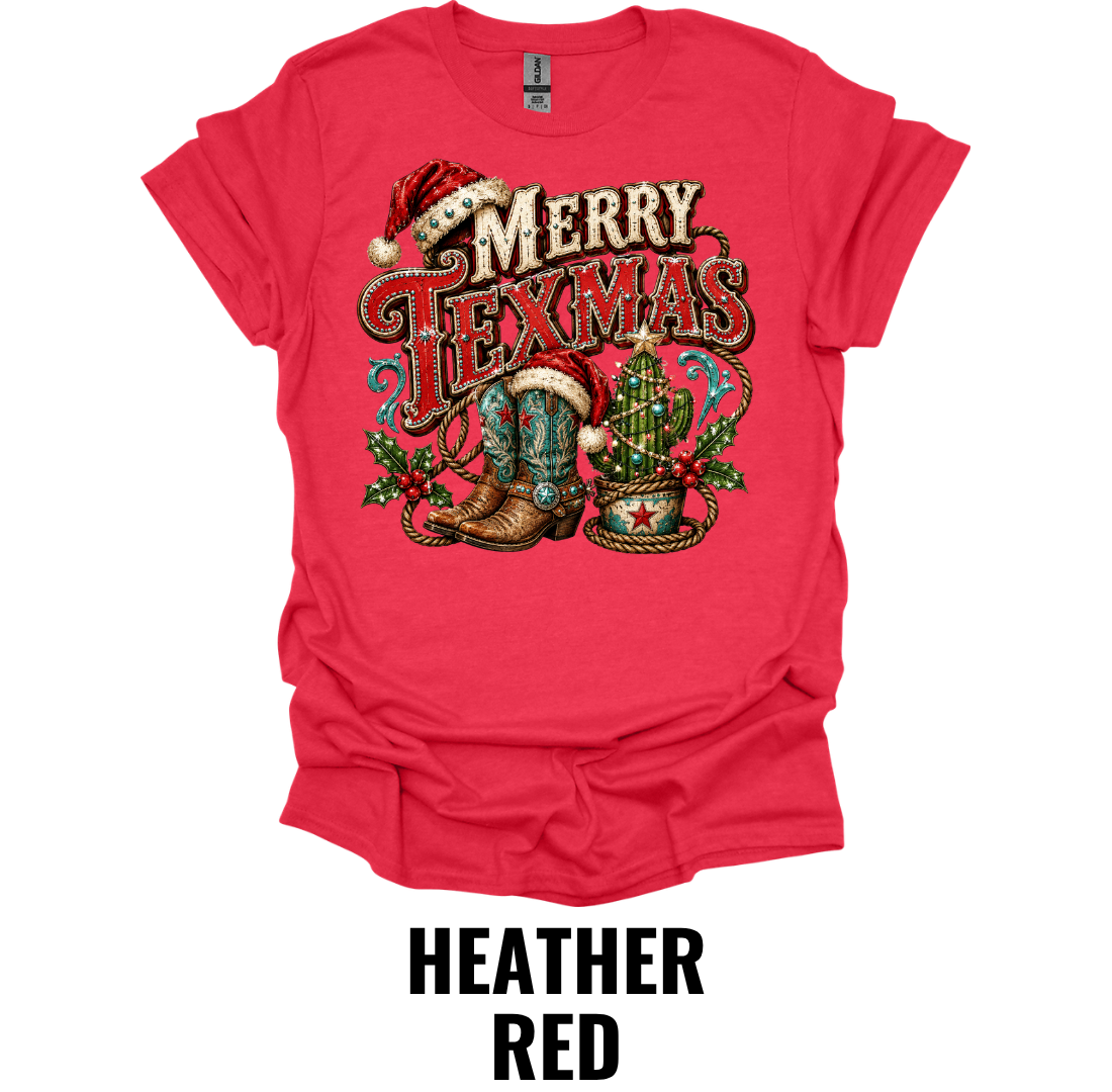 Merry Texmas T-Shirt – Western Christmas Cowboy Tee