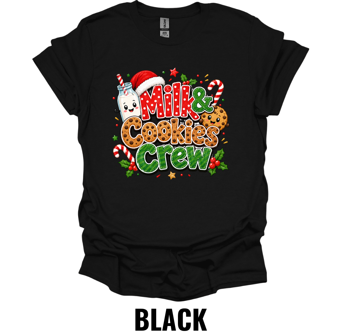 Milk & Cookies Crew Youth T-Shirt – Kids Christmas Graphic Tee