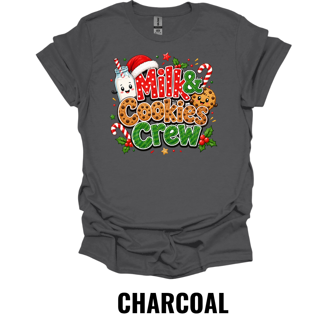 Milk & Cookies Crew Youth T-Shirt – Kids Christmas Graphic Tee
