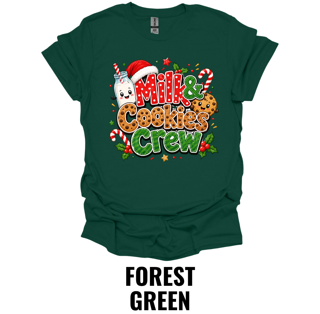 Milk & Cookies Crew Youth T-Shirt – Kids Christmas Graphic Tee