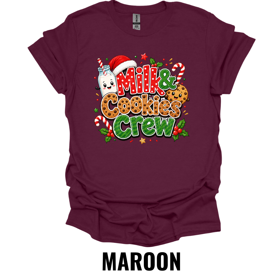 Milk & Cookies Crew Youth T-Shirt – Kids Christmas Graphic Tee