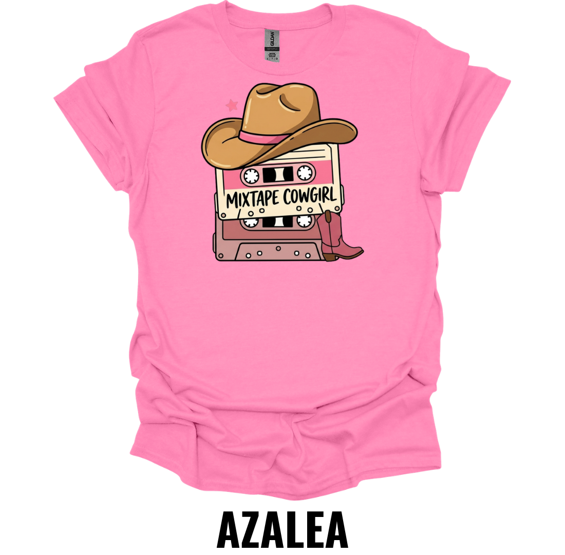 Mixtape Cowgirl T-Shirt – Retro Country Music Graphic Tee