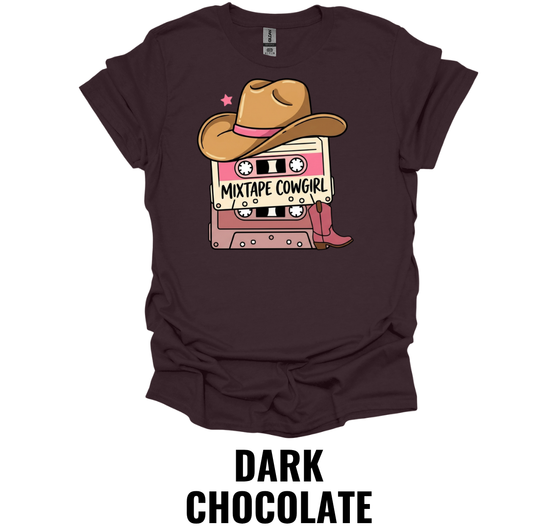 Mixtape Cowgirl T-Shirt – Retro Country Music Graphic Tee
