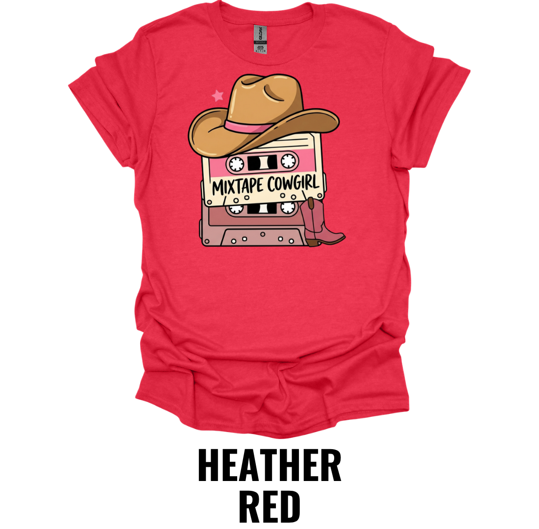 Mixtape Cowgirl T-Shirt – Retro Country Music Graphic Tee