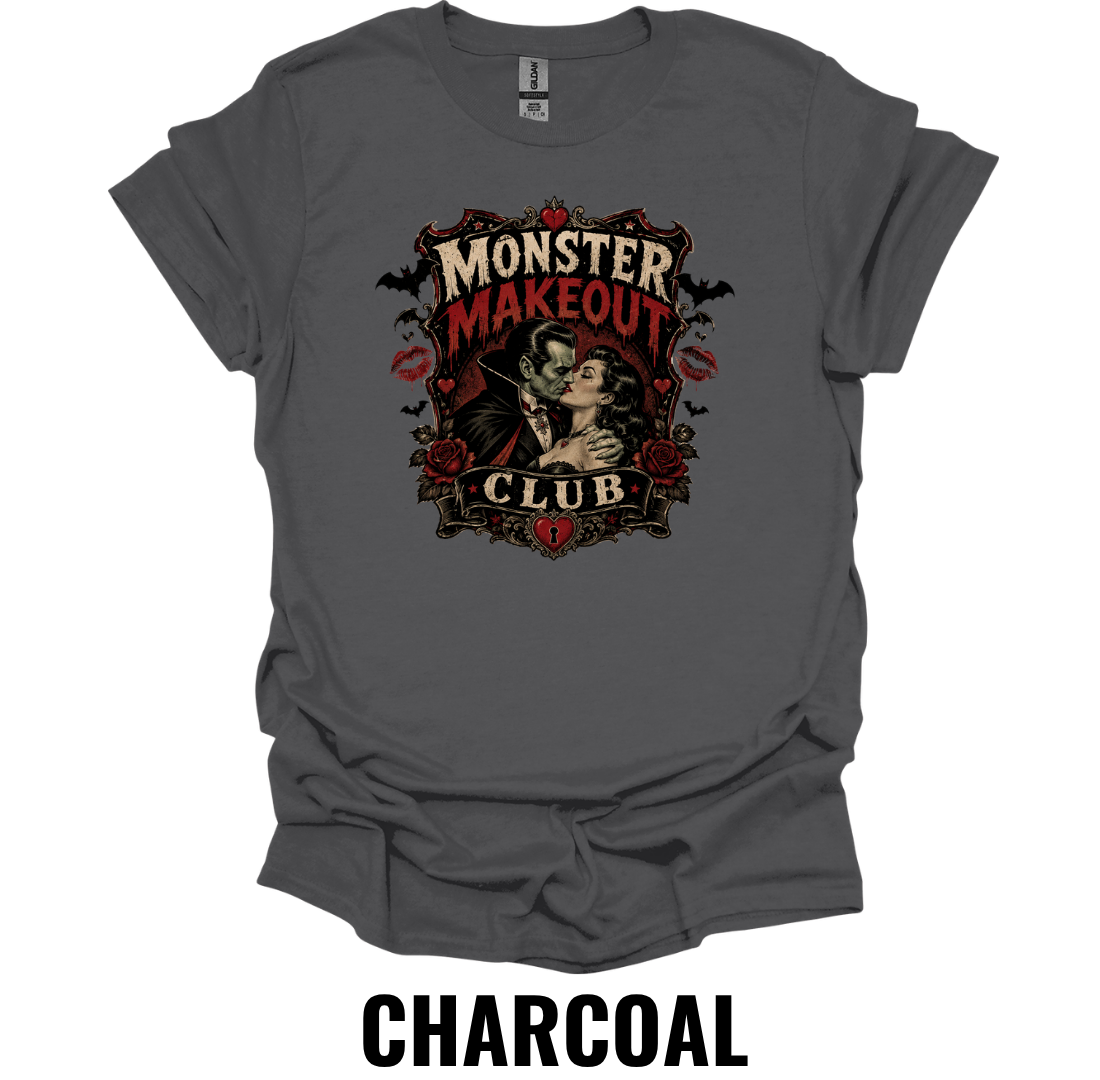 Monster Makeout Club T-Shirt – Vintage Gothic Horror Romance Halloween Graphic Tee
