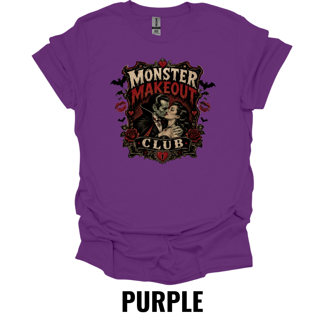 Monster Makeout Club T-Shirt – Vintage Gothic Horror Romance Halloween Graphic Tee