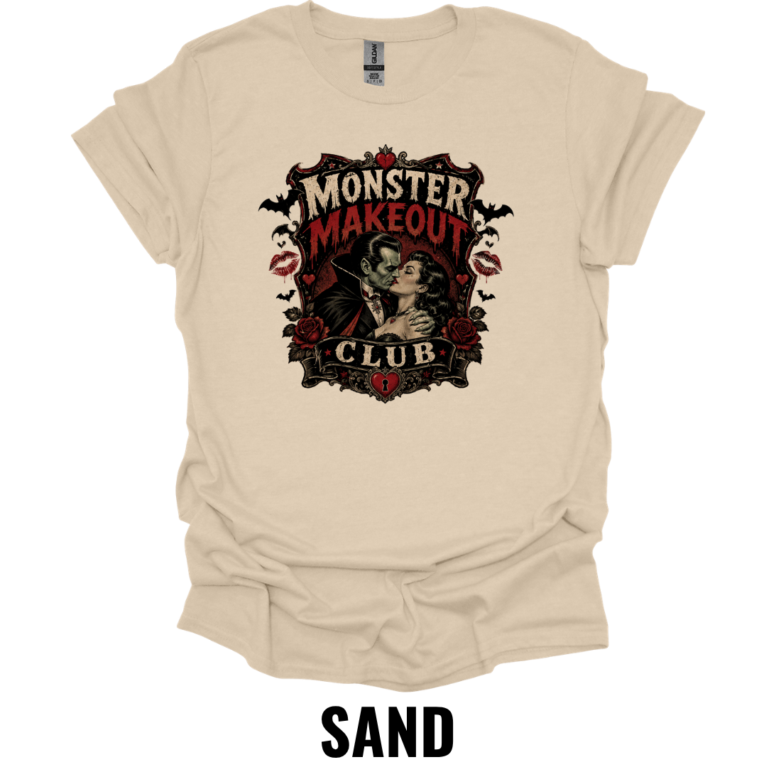 Monster Makeout Club T-Shirt – Vintage Gothic Horror Romance Halloween Graphic Tee