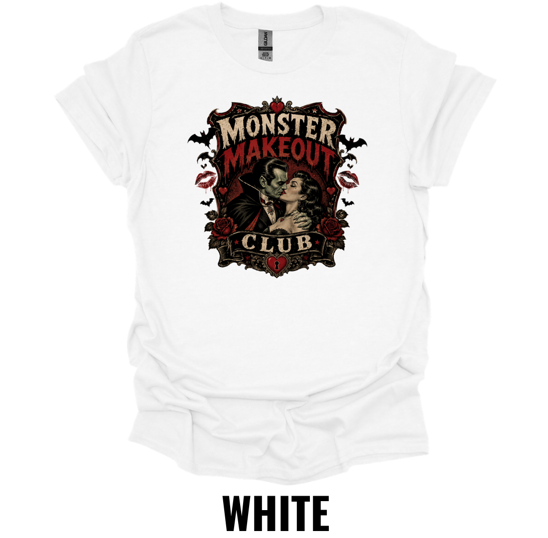 Monster Makeout Club T-Shirt – Vintage Gothic Horror Romance Halloween Graphic Tee