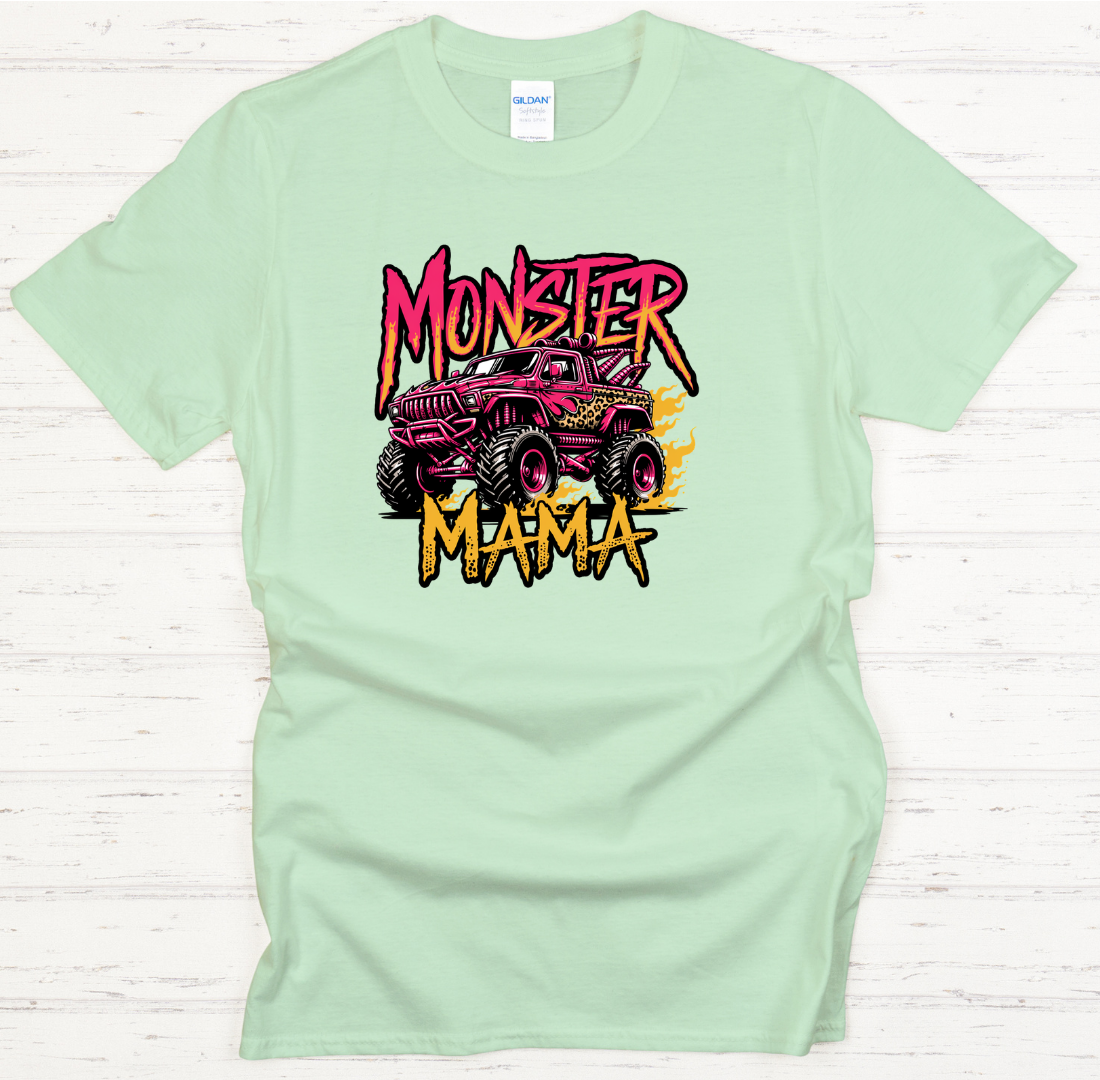 Monster Mama Monster Truck Mom T-Shirt | Gildan Softstyle Tee