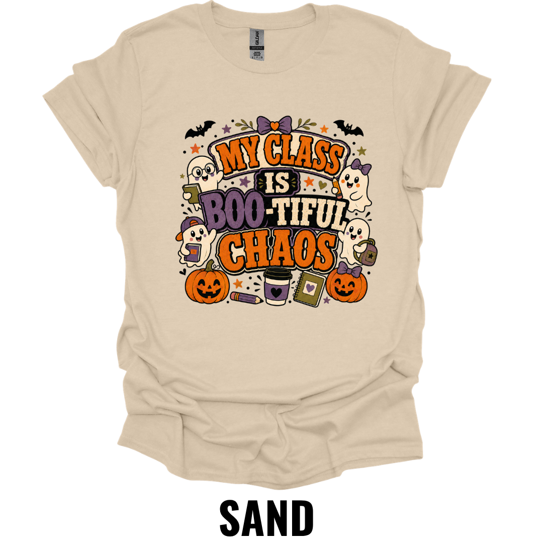 My Class Is Boo-tiful Chaos T-Shirt – Funny Halloween Teacher Tee