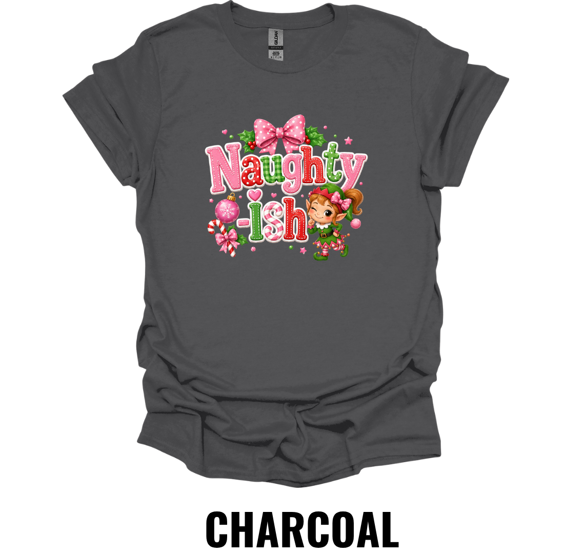 Naughty Ish T-Shirt – Cute Christmas Elf Tee