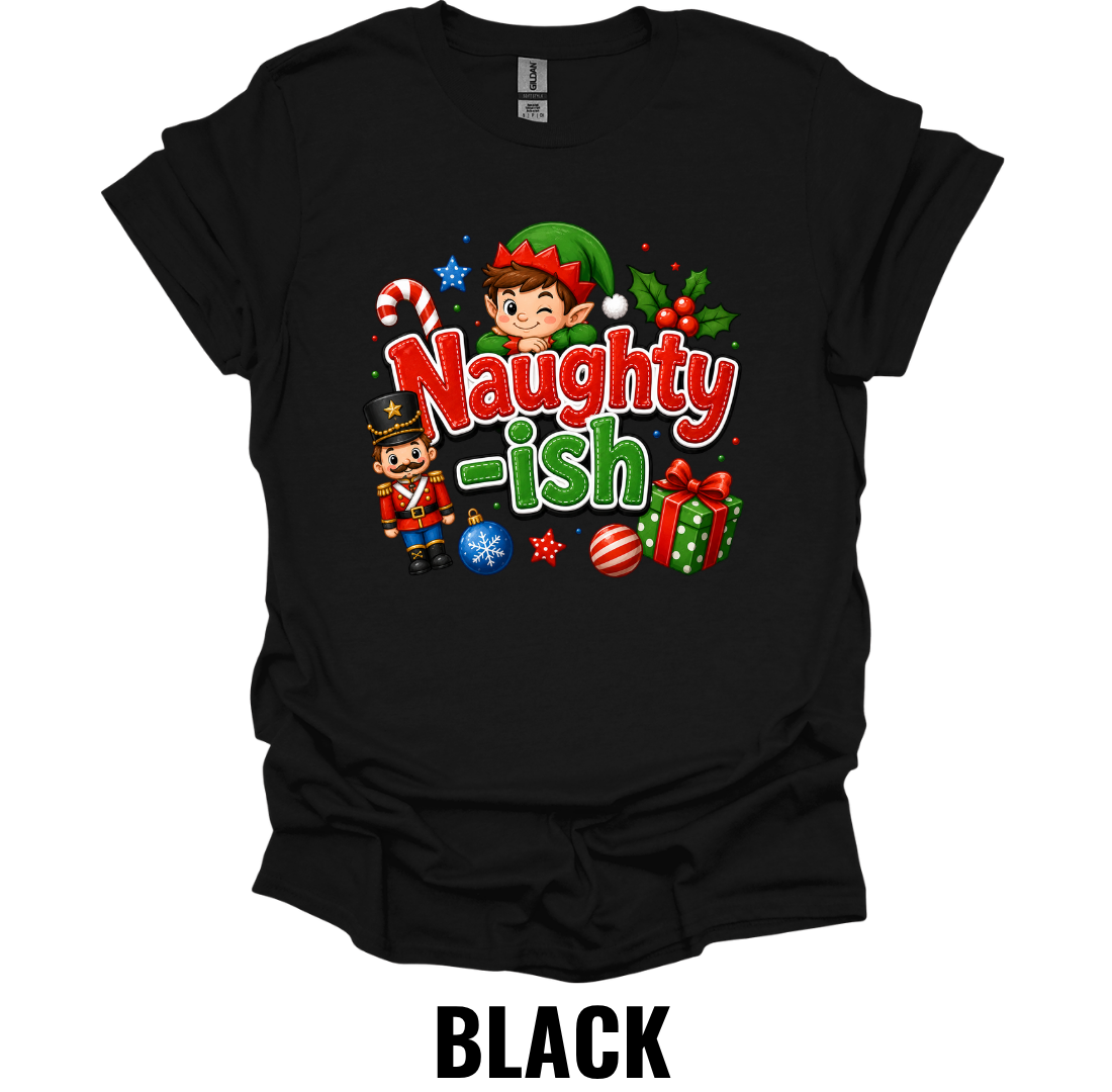 Naughty-ish Youth T-Shirt – Funny Christmas Elf Tee