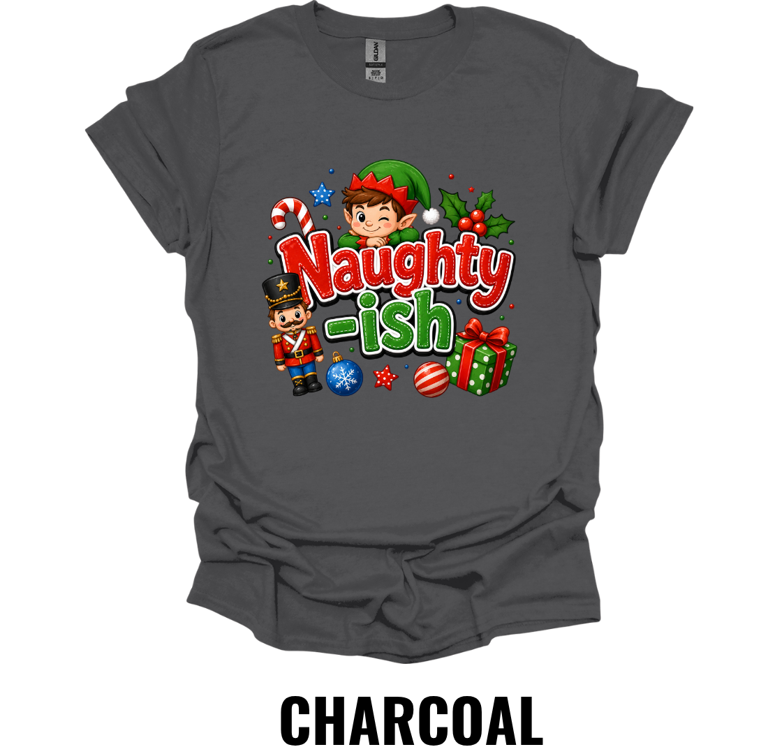 Naughty-ish Youth T-Shirt – Funny Christmas Elf Tee