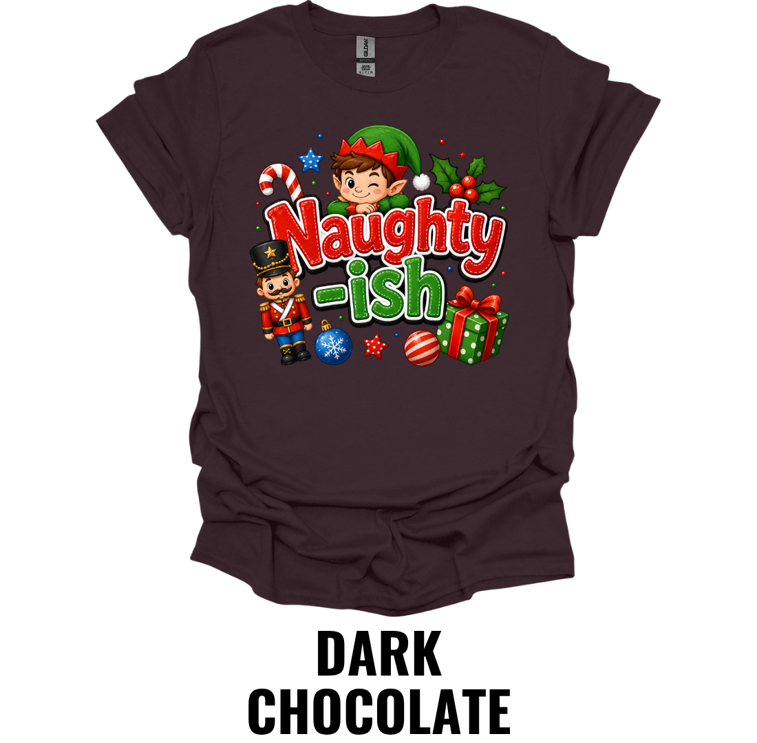 Naughty-ish Youth T-Shirt – Funny Christmas Elf Tee
