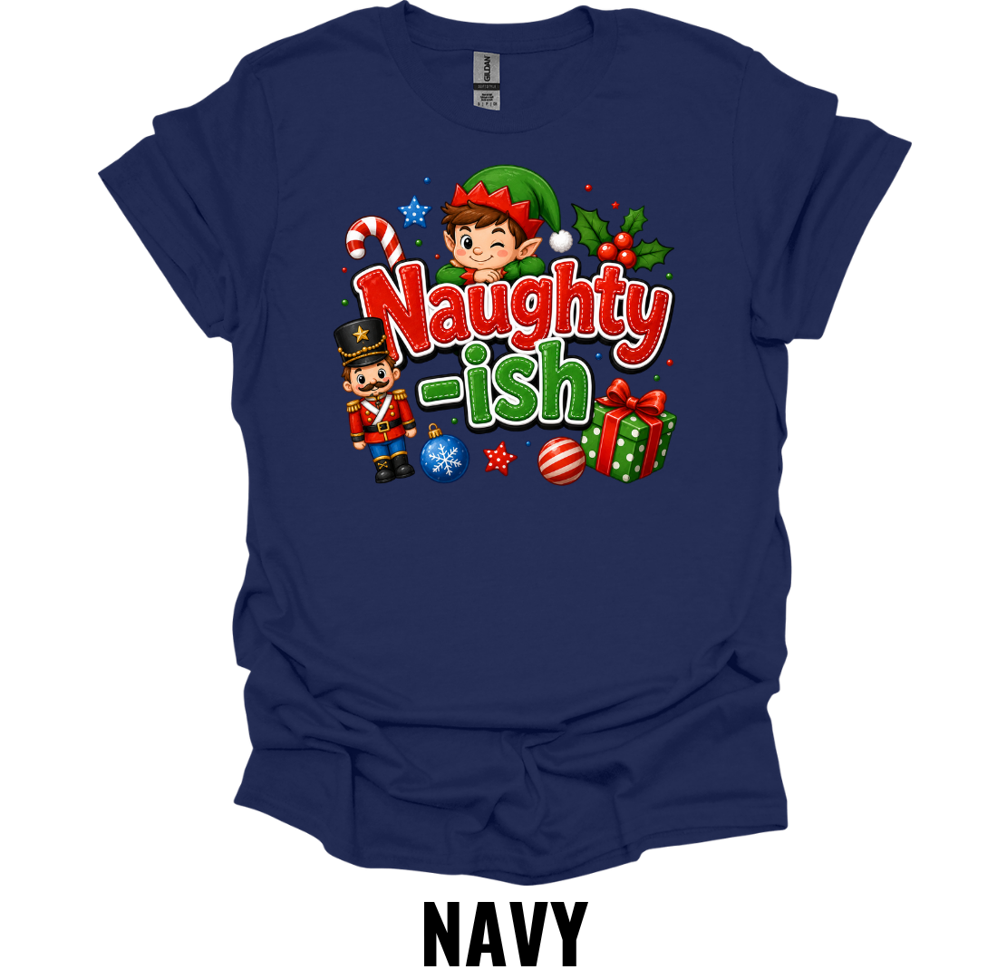 Naughty-ish Youth T-Shirt – Funny Christmas Elf Tee