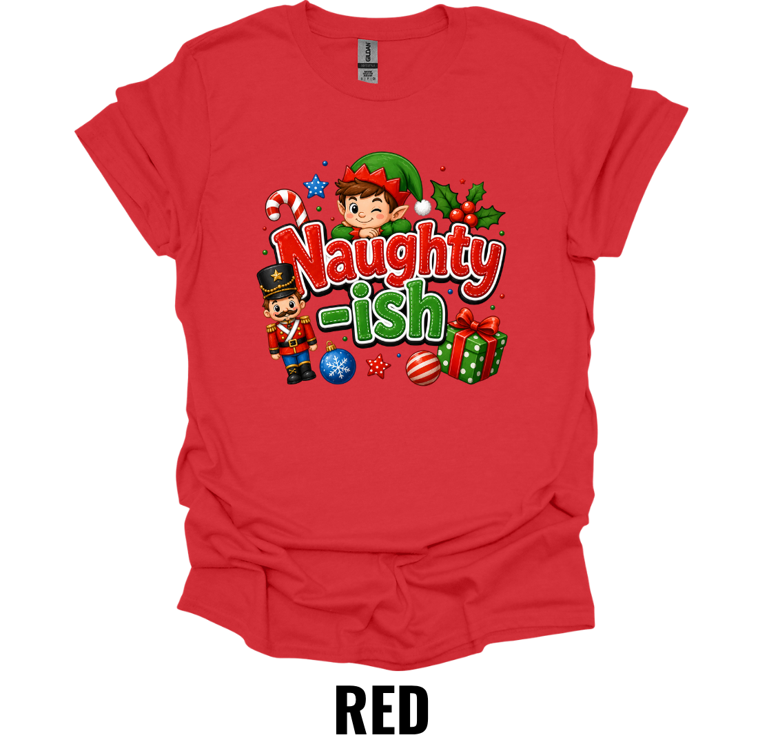 Naughty-ish Youth T-Shirt – Funny Christmas Elf Tee