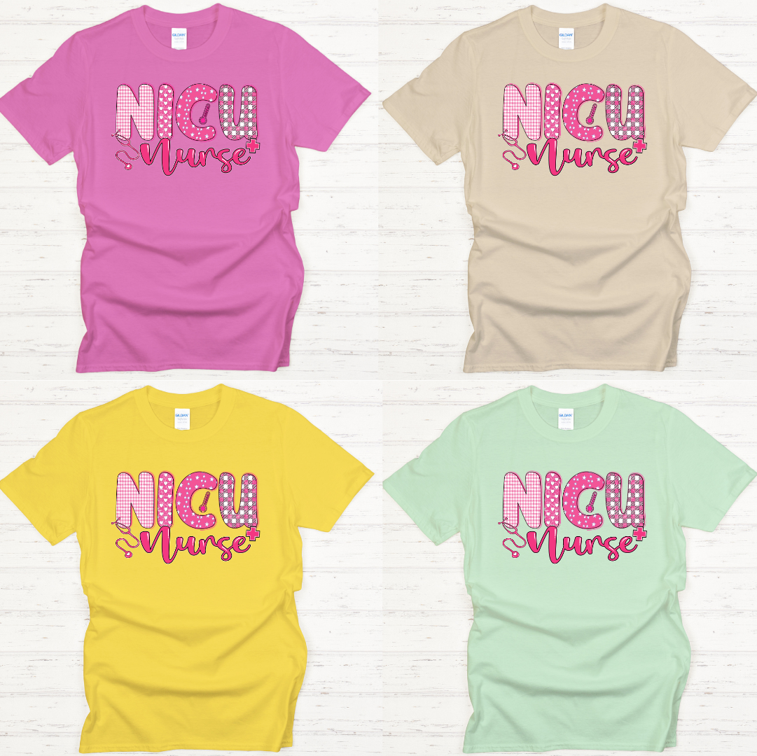 NICU Nurse Graphic Shirt on Gildan Softstyle Tee