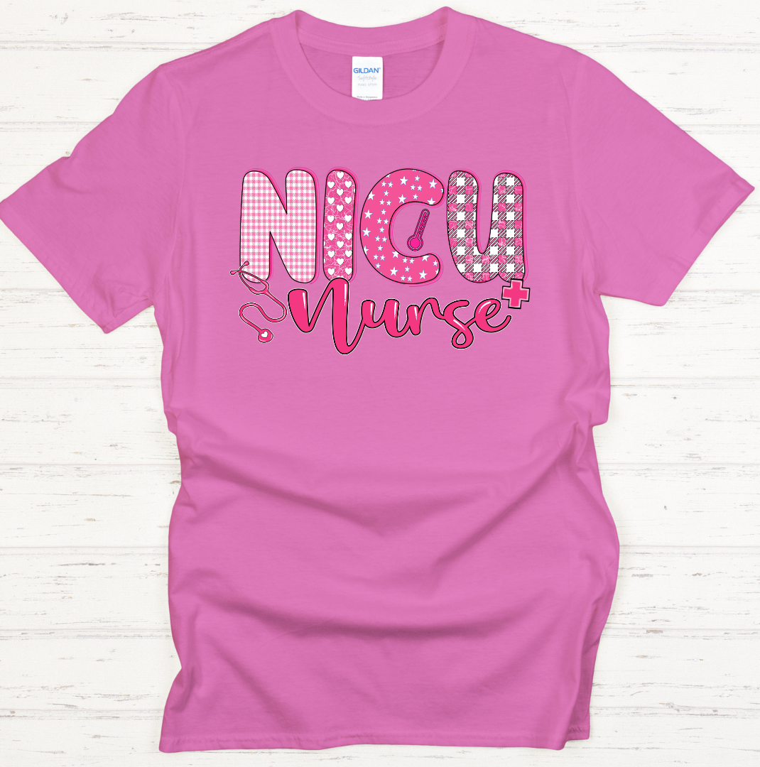NICU Nurse Graphic Shirt on Gildan Softstyle Tee