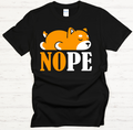NOPE Funny Shiba Inu Dog Lover Shirt on Gildan Softstyle Tee