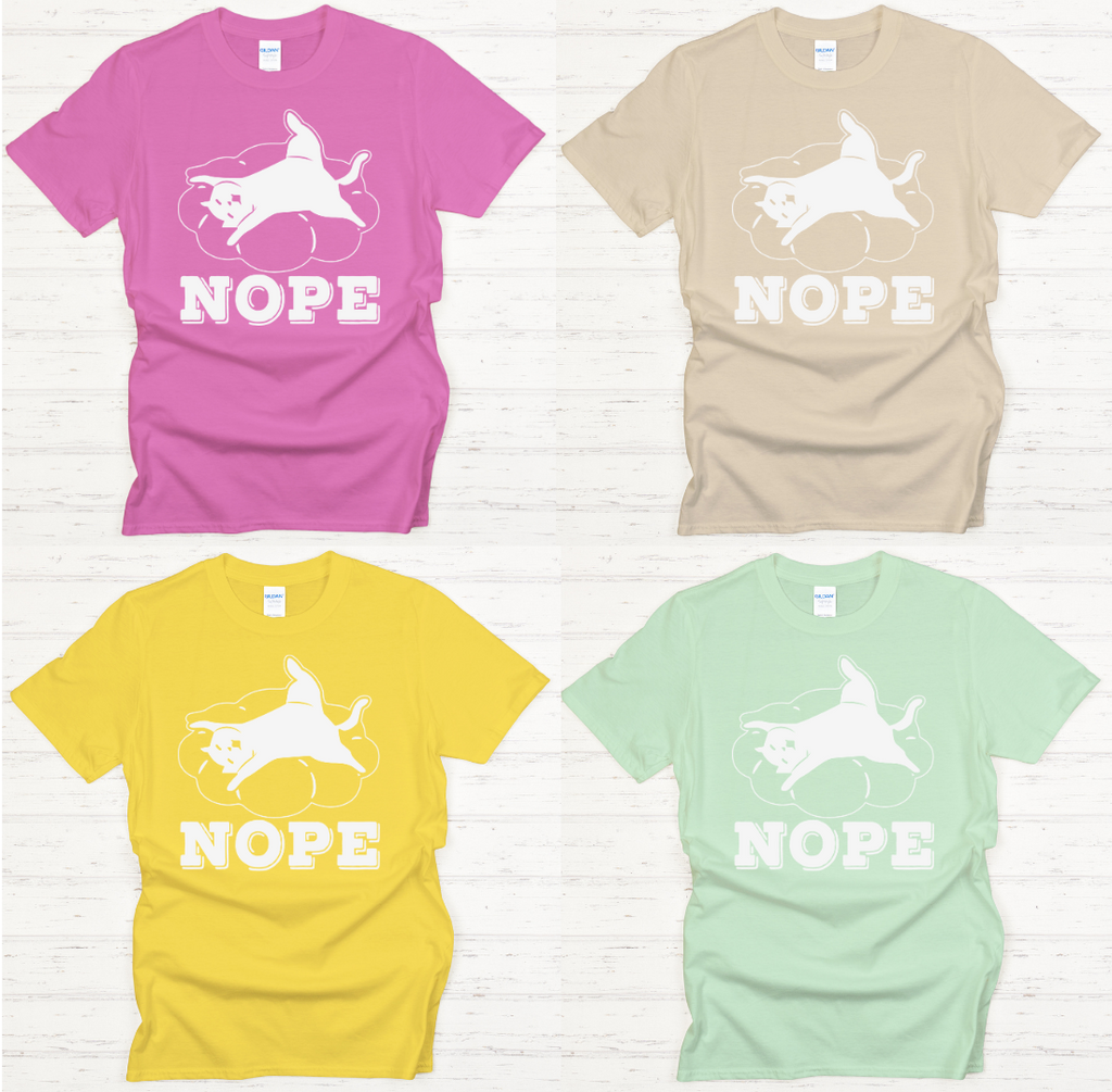 Nope Lazy Dog Shirt on Gildan Softstyle Tee