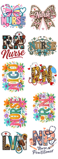 Nurse DTF Transfer Bundle – Nurse Appreciation Graphic Collection