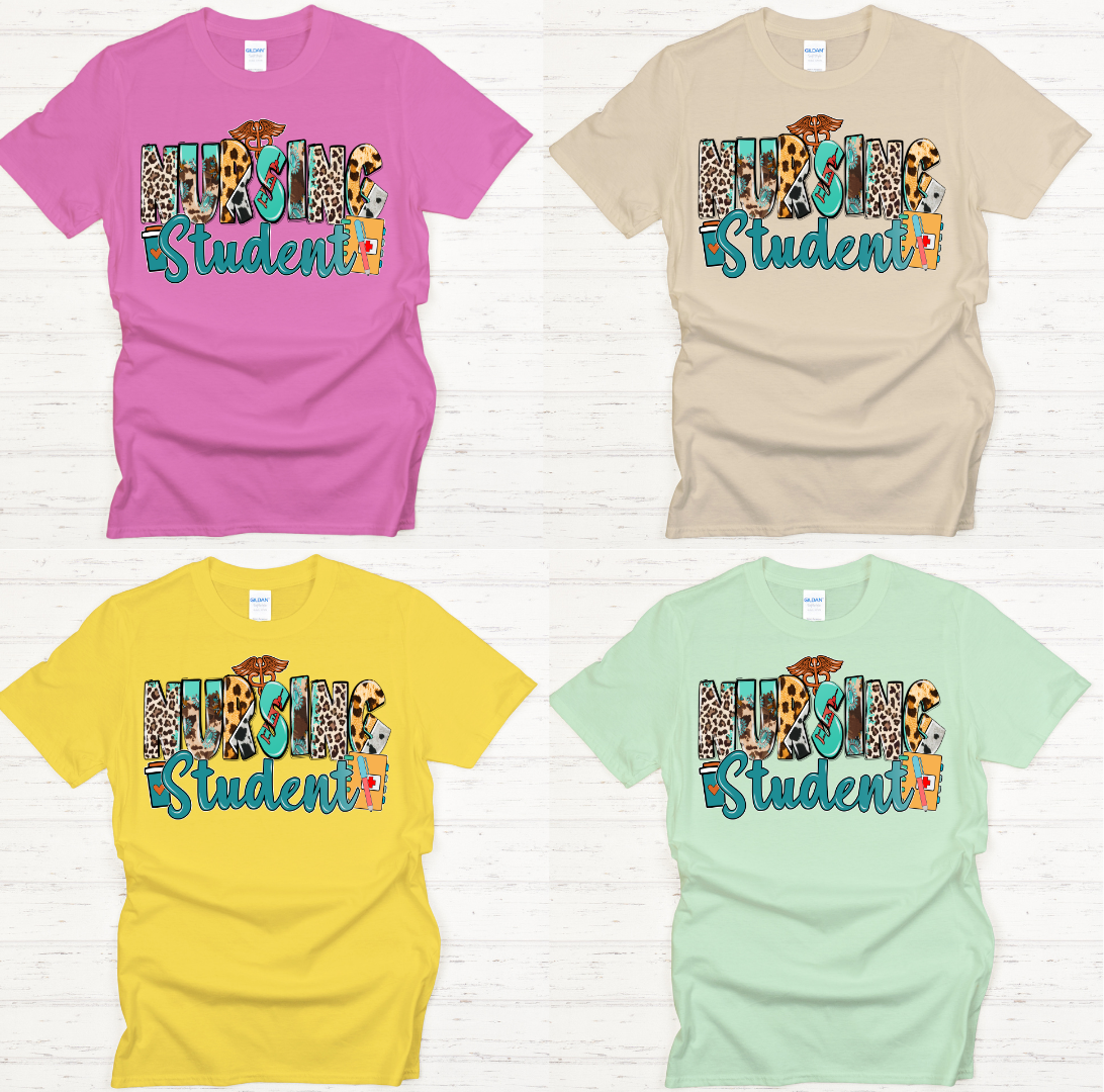 Nursing Student Graphic Shirt on Gildan Softstyle Tee