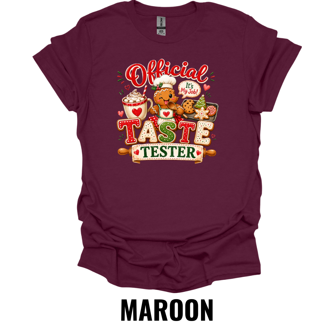 Official Taste Tester T-Shirt – Funny Christmas Baking Tee
