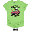 On My Way To Make Some Bad Decisions Funny Halloween Skeleton T-Shirt