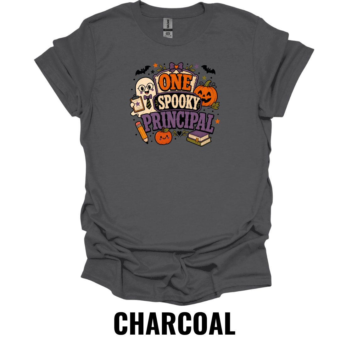 One Spooky Principal T-Shirt – Funny Halloween School Tee