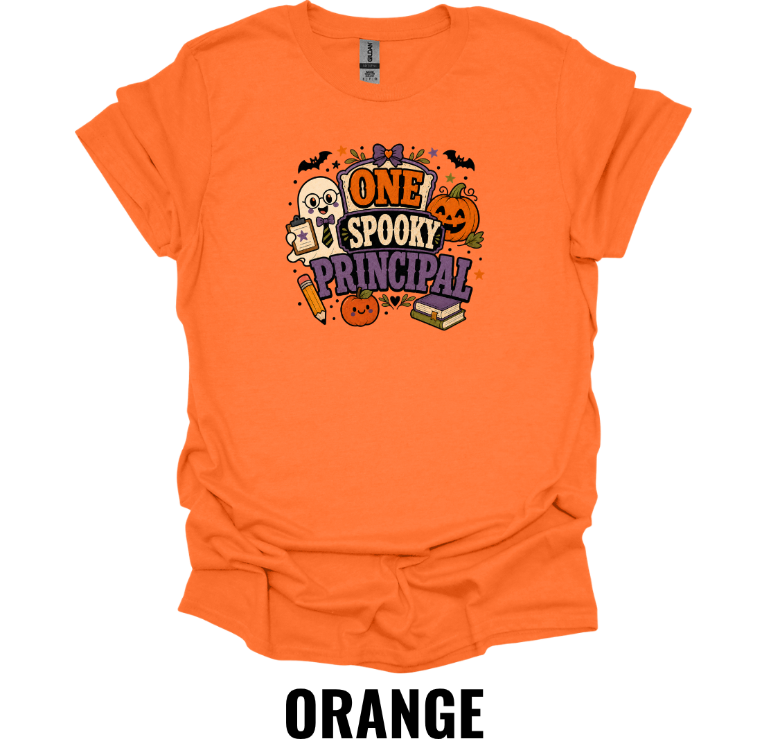 One Spooky Principal T-Shirt – Funny Halloween School Tee