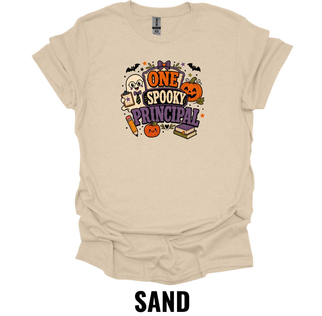 One Spooky Principal T-Shirt – Funny Halloween School Tee