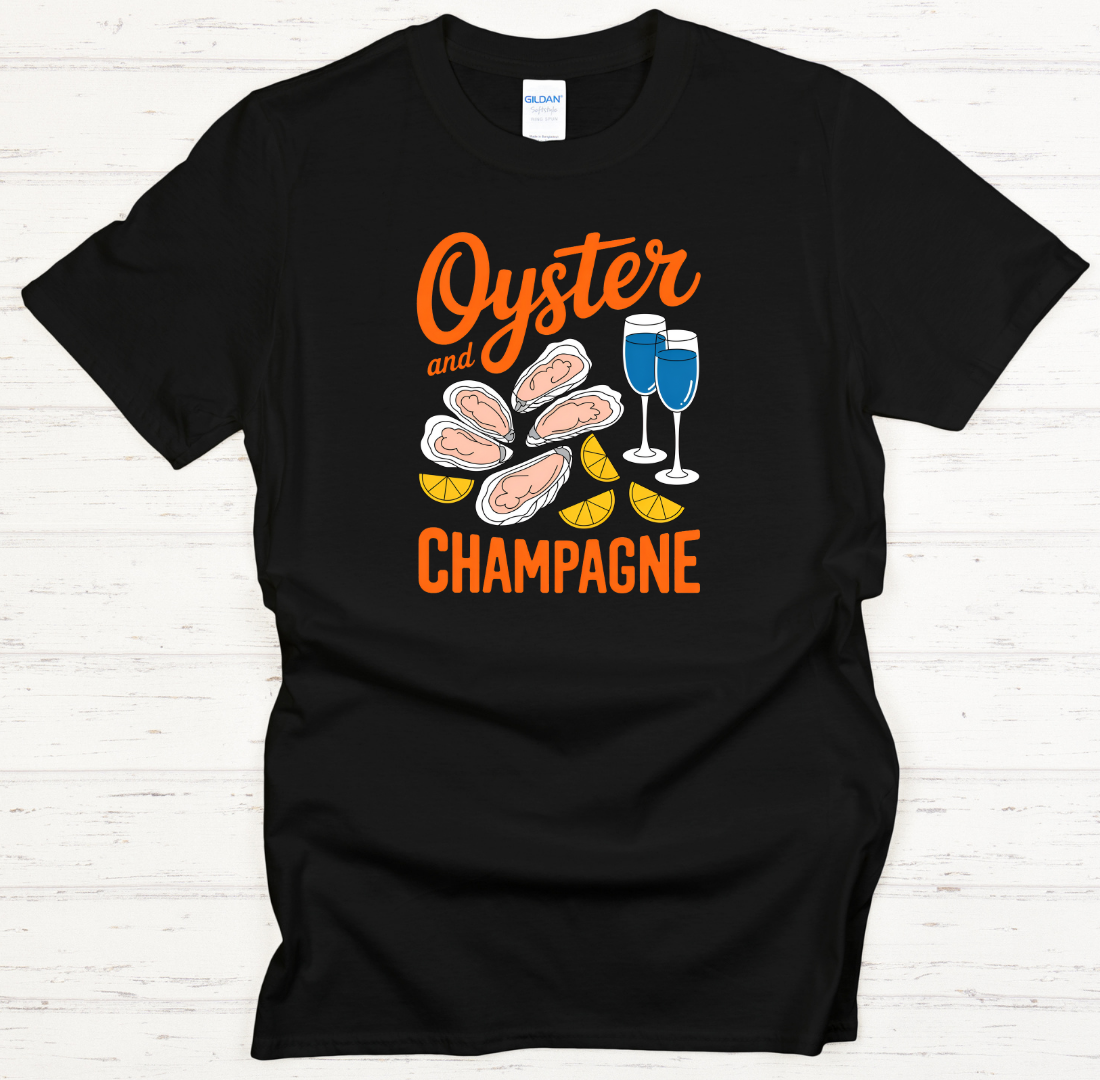 Oyster and Champagne Shirt on Gildan Softstyle Tee