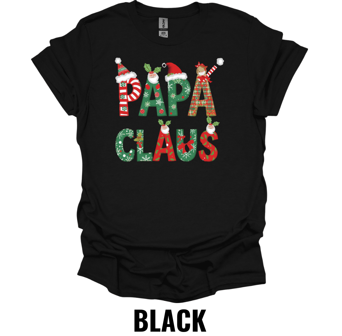 Papa Claus Shirt – Funny Christmas Grandpa Graphic Tee