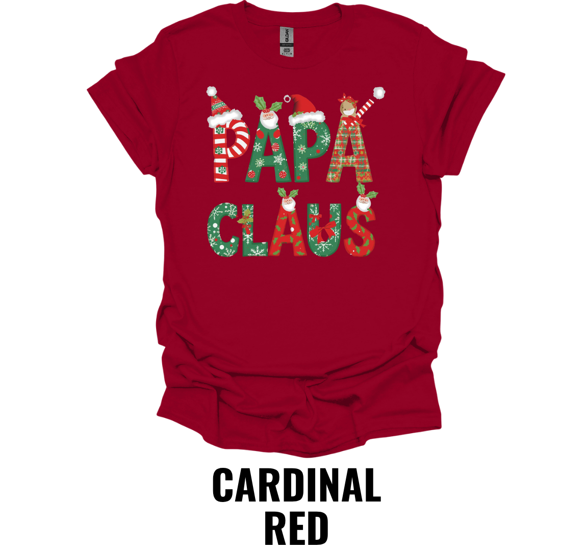 Papa Claus Shirt – Funny Christmas Grandpa Graphic Tee