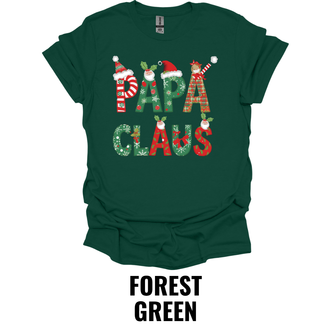 Papa Claus Shirt – Funny Christmas Grandpa Graphic Tee