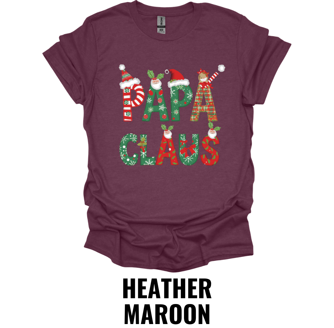 Papa Claus Shirt – Funny Christmas Grandpa Graphic Tee