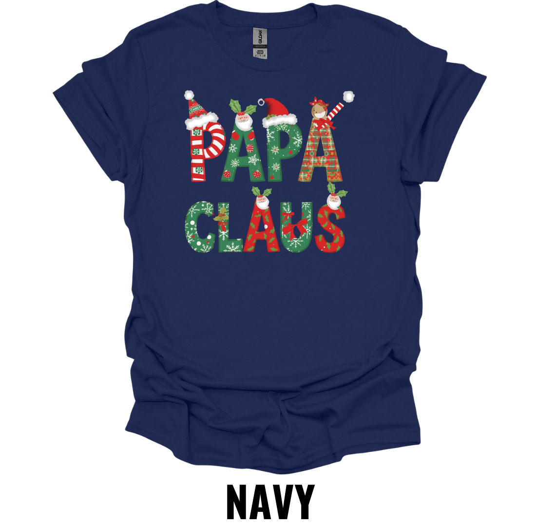 Papa Claus Shirt – Funny Christmas Grandpa Graphic Tee