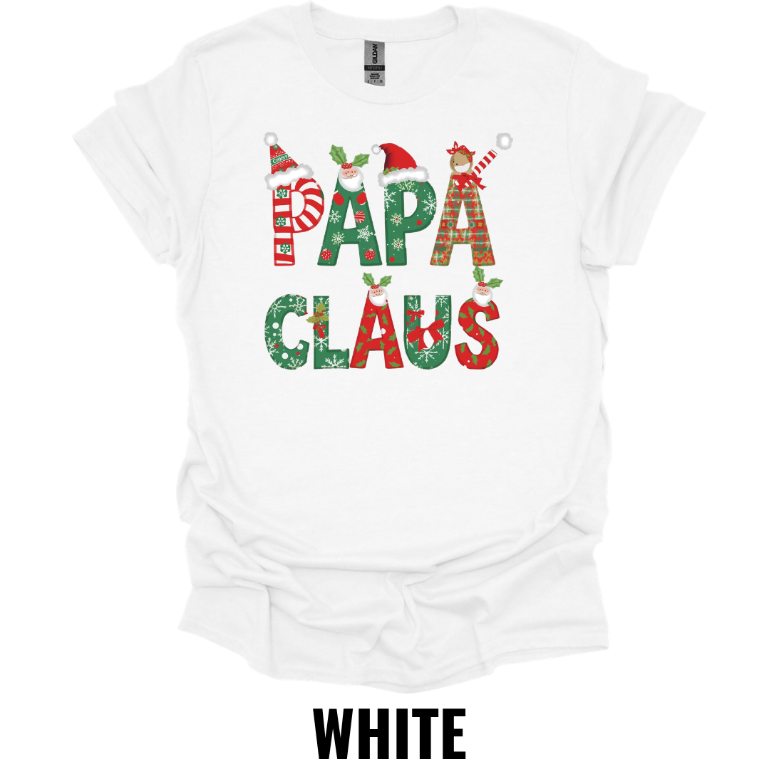 Papa Claus Shirt – Funny Christmas Grandpa Graphic Tee
