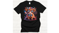 Patriotic Highland Cow Graphic Shirt on Gildan Softstyle Tee
