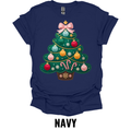 Pink Bow Christmas Tree Shirt – Festive Holiday Tree Graphic Tee