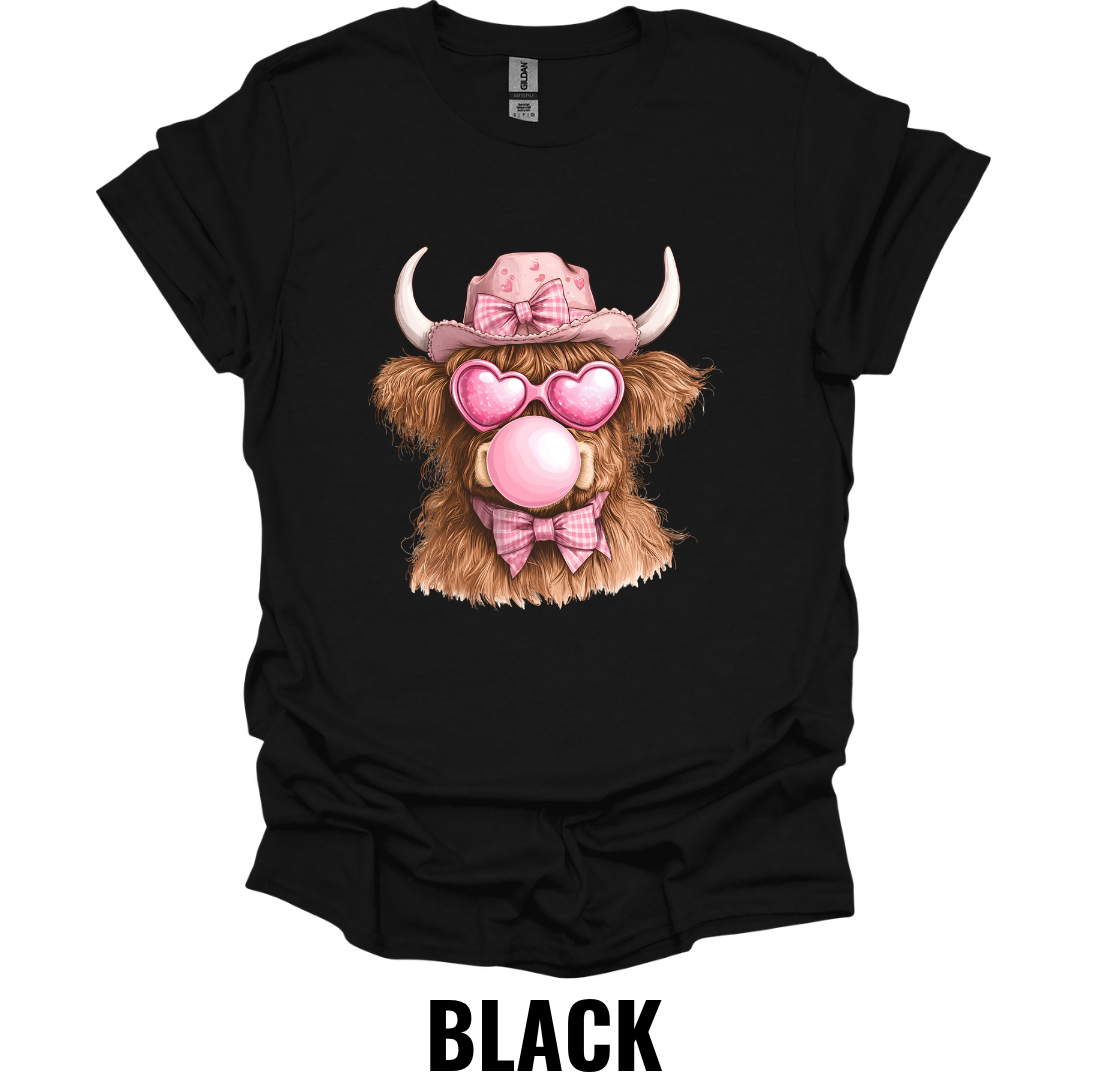 Pink Highland Cow T-Shirt – Cute Cowgirl Western Tee
