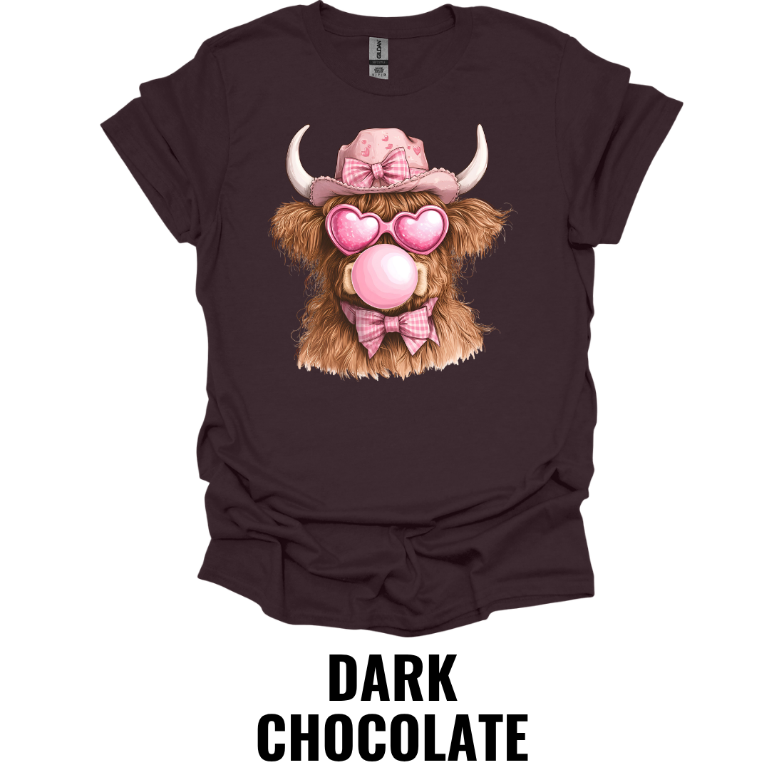 Pink Highland Cow T-Shirt – Cute Cowgirl Western Tee