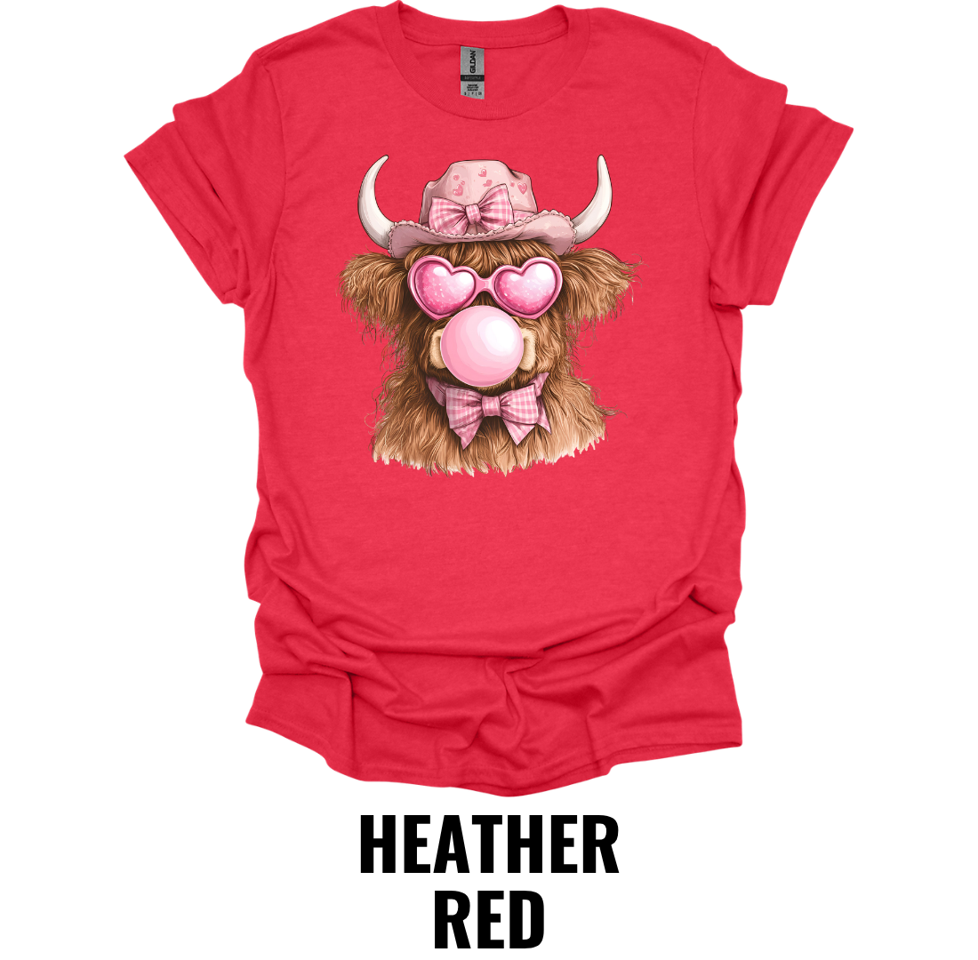 Pink Highland Cow T-Shirt – Cute Cowgirl Western Tee